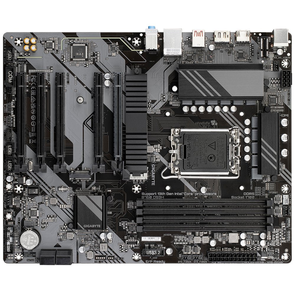 Gigabyte B760 DS3H | Socket LGA 1700 | Intel B760 | 4xDDR5 | ATX | Moederbord - Matmuis - Matmuis