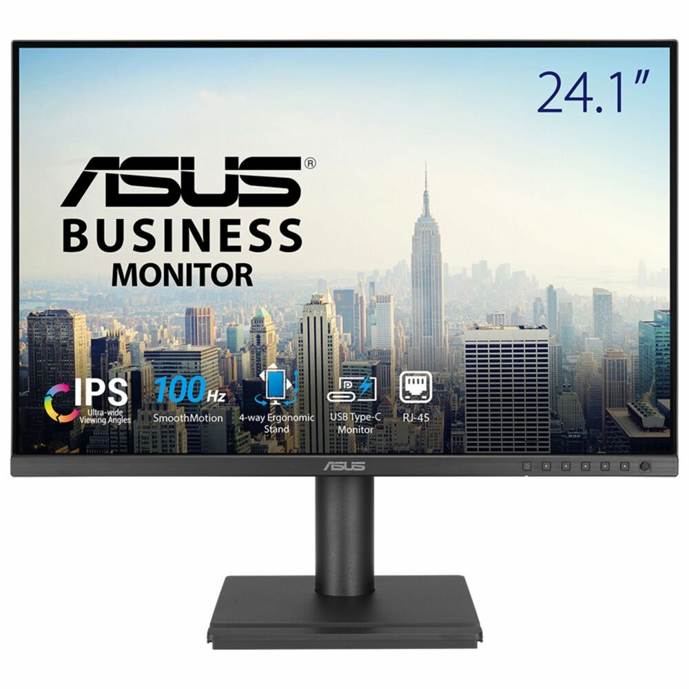 ASUS BE248CFN | 24,1" WUXGA IPS | 100Hz | USB-C 96W | RJ45 | Verstelbaar | Zwart