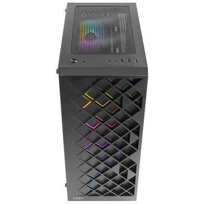 Azza Spectra RGB | Midi Tower Case | Zwart - Matmuis