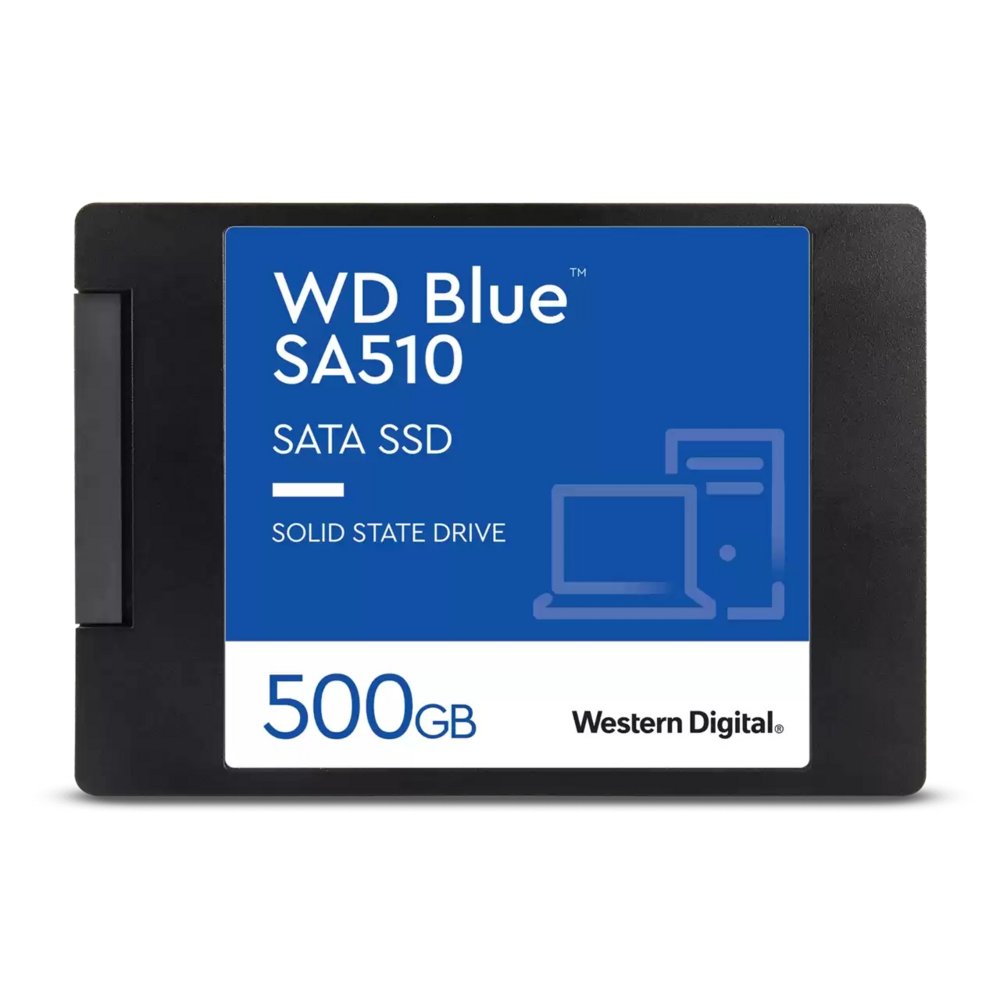 Western Digital Blue SA510 | 500GB SATA SSD | 2.5'' | 560MB/s Lezen | 510MB/s Schrijven - Matmuis