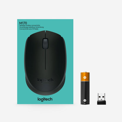 Logitech M171 | Draadloze Muis | Links- en Rechtshandig | RF | 1000 DPI | Zwart - Matmuis - Matmuis