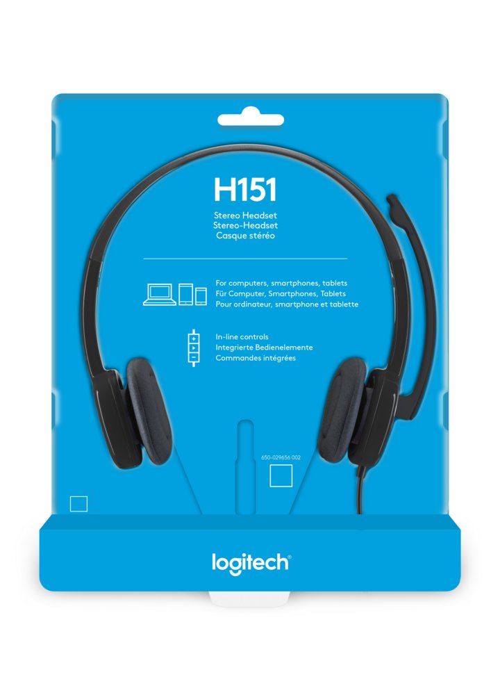 Logitech H151 | Bedrade On-ear Headset | 3.5mm | Zwart - Matmuis - Matmuis
