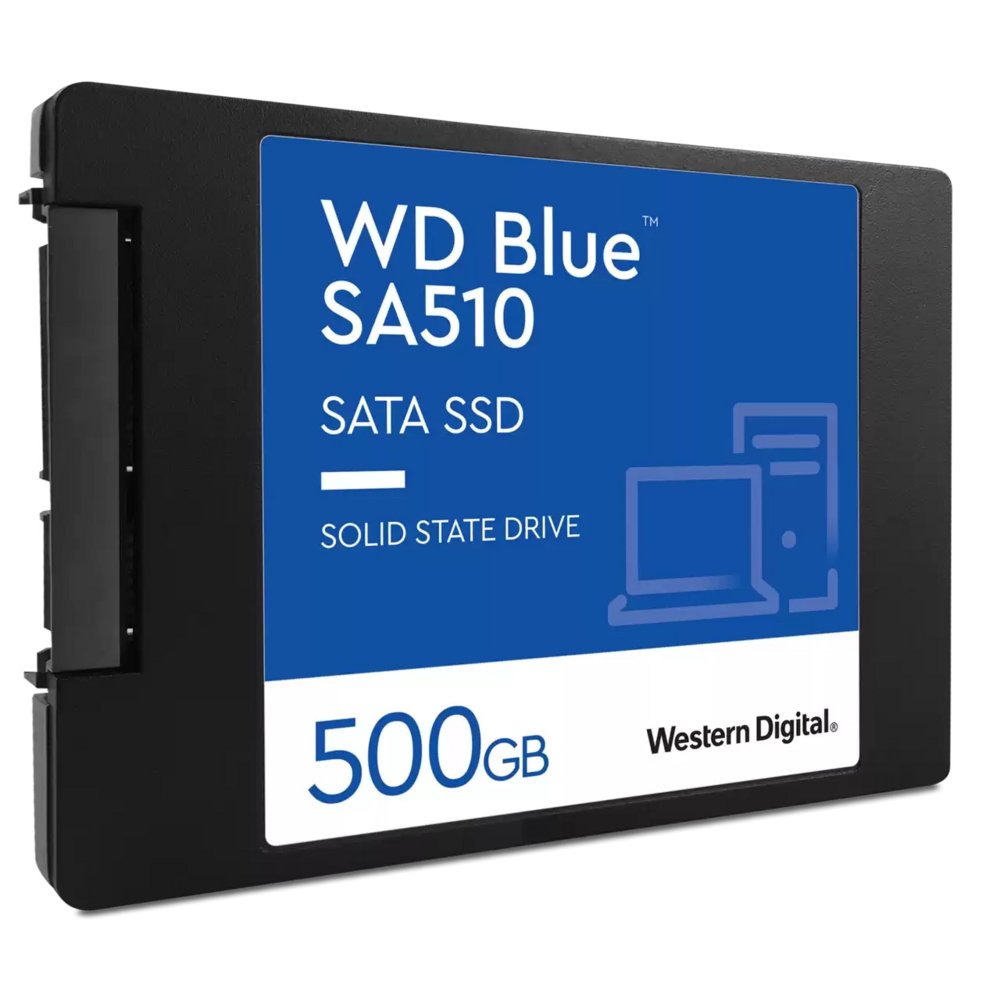 Western Digital Blue SA510 | 500GB SATA SSD | 2.5'' | 560MB/s Lezen | 510MB/s Schrijven - Matmuis