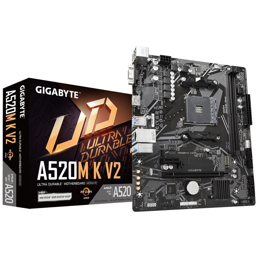 Gigabyte A520M-K V2 | Socket AM4 | AMD A520 | 2xDDR4 | Micro-ATX | Moederbord - Matmuis - Matmuis