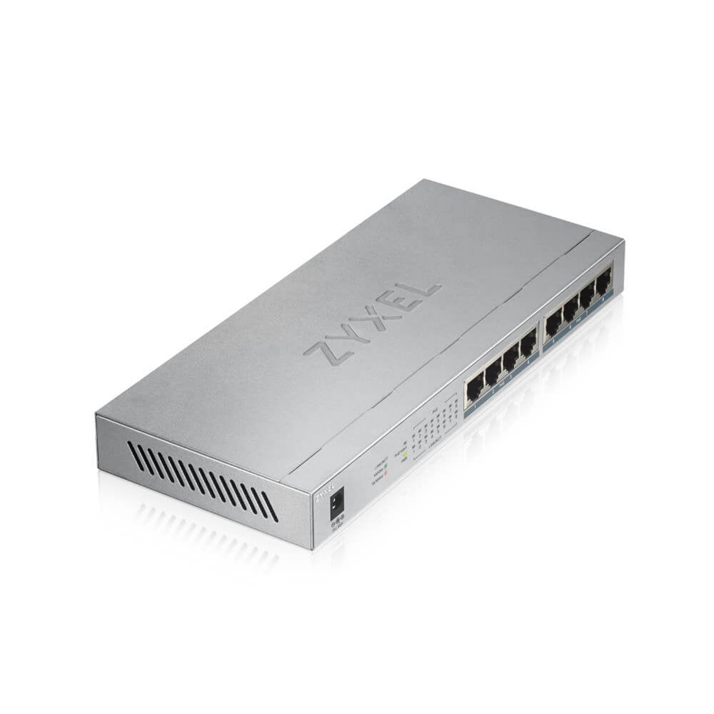 Zyxel GS1008HP | Unmanaged Switch | 8 Poorten | Gigabit Ethernet | PoE - Matmuis
