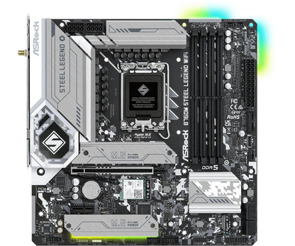 Asrock B760M Steel Legend WiFi | Socket LGA 1700 | Intel B760 | 4xDDR5 | Micro-ATX | Moederbord - Matmuis - Matmuis