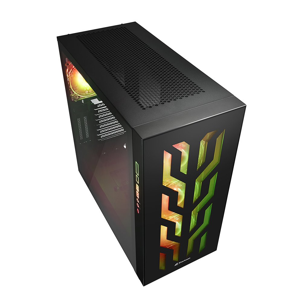 Sharkoon Elite Shark CA300T RGB | Tower Case | Zwart - Matmuis
