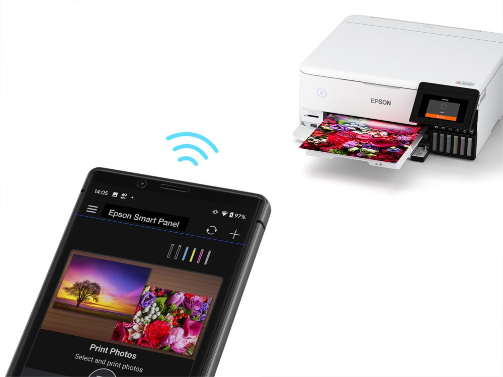 Epson EcoTank ET-8500 | All-in-One Inkjetprinter | 6-Kleuren Inktsysteem | A4 | Wi-Fi | Wit - Matmuis - Matmuis