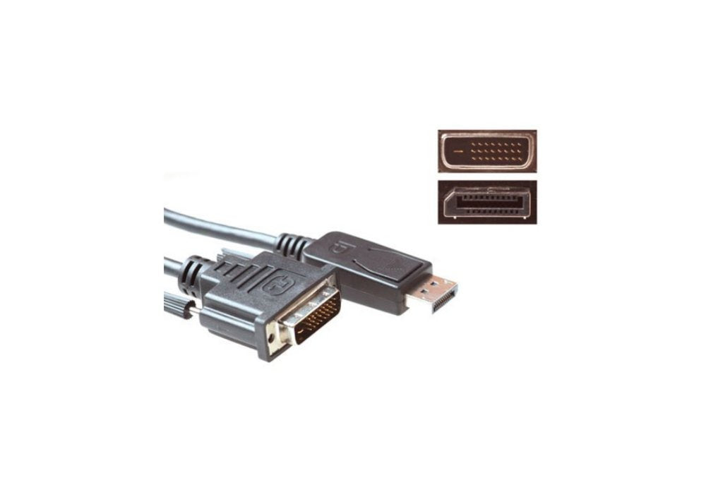 ACT AK3995 | DisplayPort naar DVI Kabel | Male - DVI Male - Matmuis - Matmuis