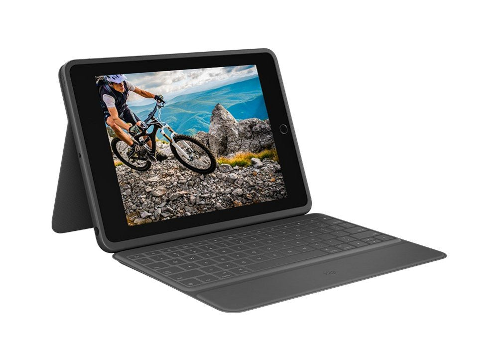 Logitech Rugged Folio | Grafiet | Smart Connector | QWERTZ Toetsenbord | Duits | Beschermhoes voor iPad - Matmuis - Matmuis
