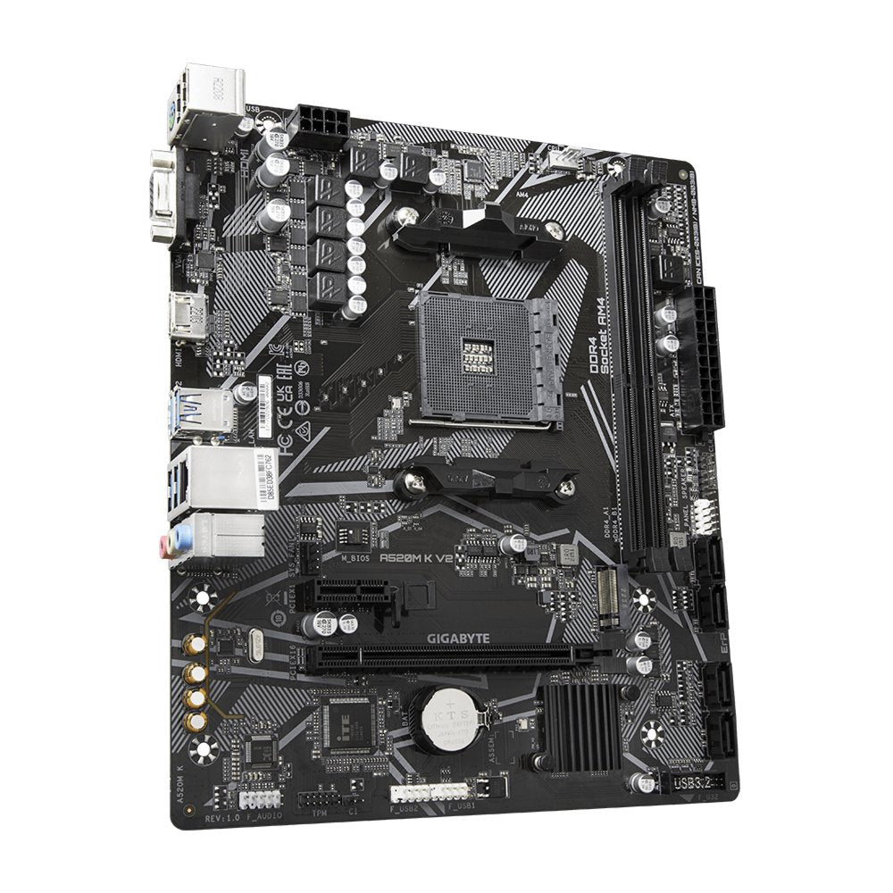 Gigabyte A520M-K V2 | Socket AM4 | AMD A520 | 2xDDR4 | Micro-ATX | Moederbord - Matmuis - Matmuis