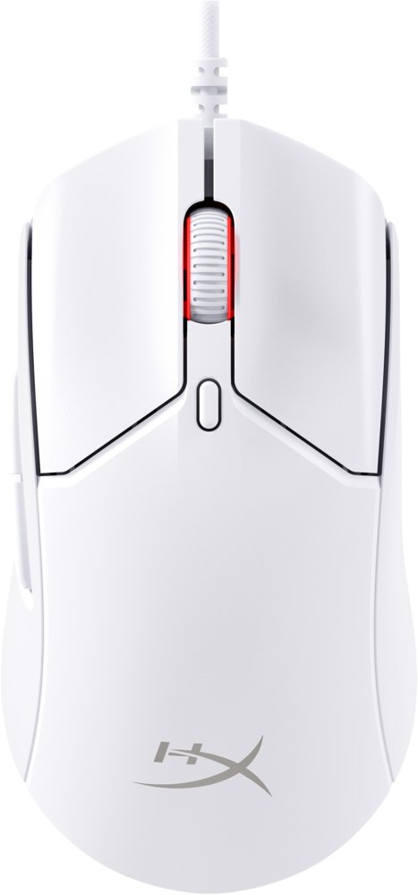HyperX Pulsefire Haste 2 | Bedrade Gaming Muis | Rechtshandig | USB-A | 26000 DPI | Wit - Matmuis - Matmuis