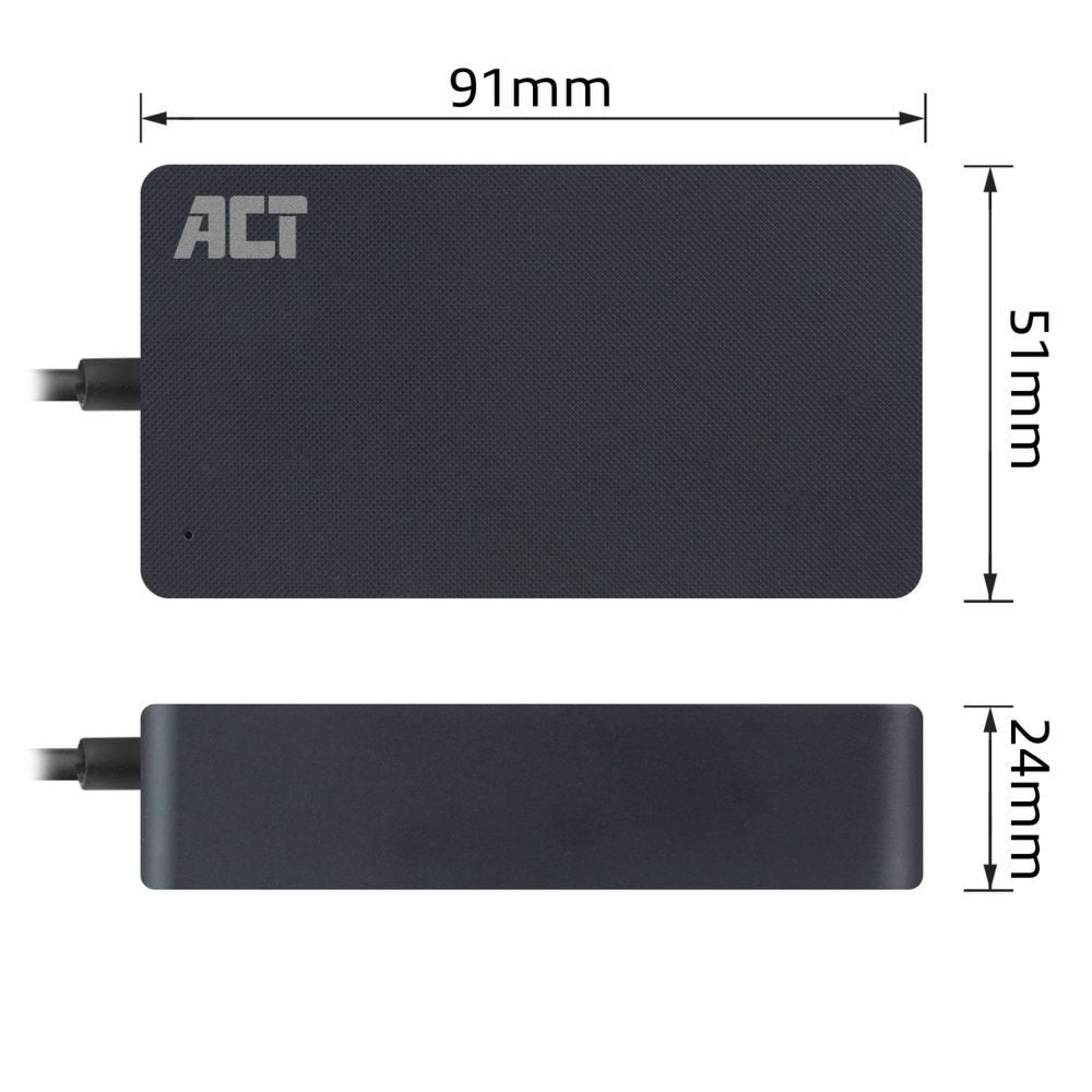 ACT AC2000 | Netvoeding | Binnengebruik | 45 W | Zwart - Matmuis