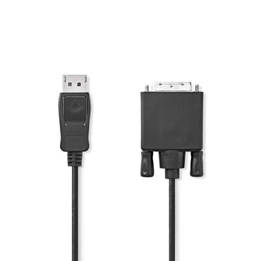 Nedis CCGL37200BK20 | DisplayPort-naar-DVI-D video kabel | 2 m | DisplayPort Male naar DVI-D 24+1-pin Male | Full HD 1080p | Zwart - Matmuis - Matmuis
