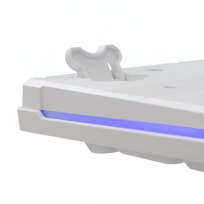 Baracuda ORCA RGB | Bekabeld Gaming Toetsenbord inclusief Muis | QWERTY | Wit - Matmuis