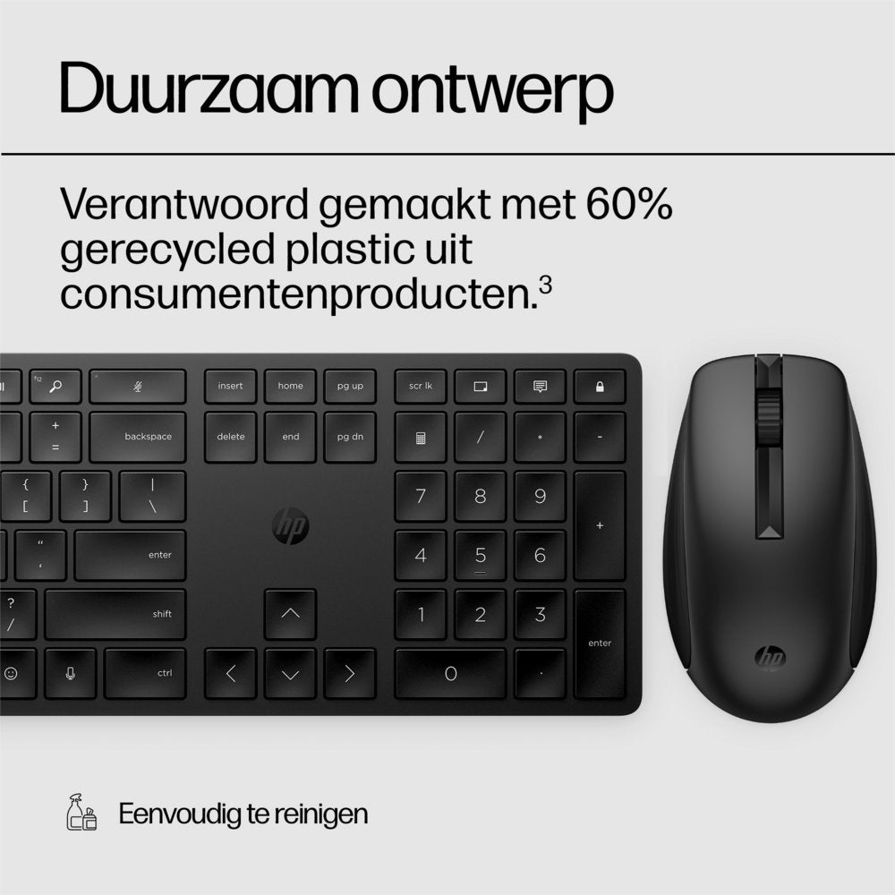 HP 650 | Draadloze Muis en Toetsenbordcombo | QWERTY - Matmuis - Matmuis