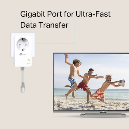TP-Link AV1000 | Powerline Adapter Set | 1000 Mbps | Gigabit Ethernet | Starter Kit - Matmuis