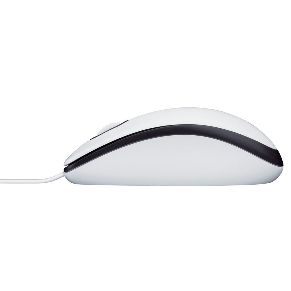 Logitech M100 | Bekabelde Muis | Links- en Rechtshandig | USB-A | 1000 DPI | Wit - Matmuis - Matmuis