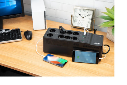 APC Back-UPS BE850G2-GR | 850 VA | 8 Schuko Stopcontacten (6 op Accu) | USB Type-A & C | AVR Spanningstabilisatie | Bescherming tegen Stroomstoringen - Matmuis