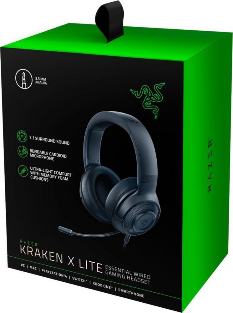Razer Kraken X Lite | Bedrade Over-ear Gaming Headset 3.5mm Connector | Zwart - Matmuis