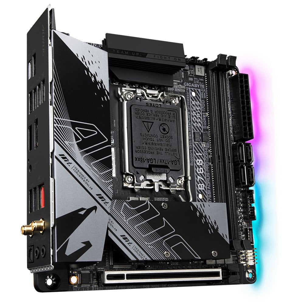 Gigabyte B760I AORUS PRO DDR4 | Socket LGA 1700 | Intel B760 | 4xDDR4 | Mini-ITX | Moederbord - Matmuis - Matmuis