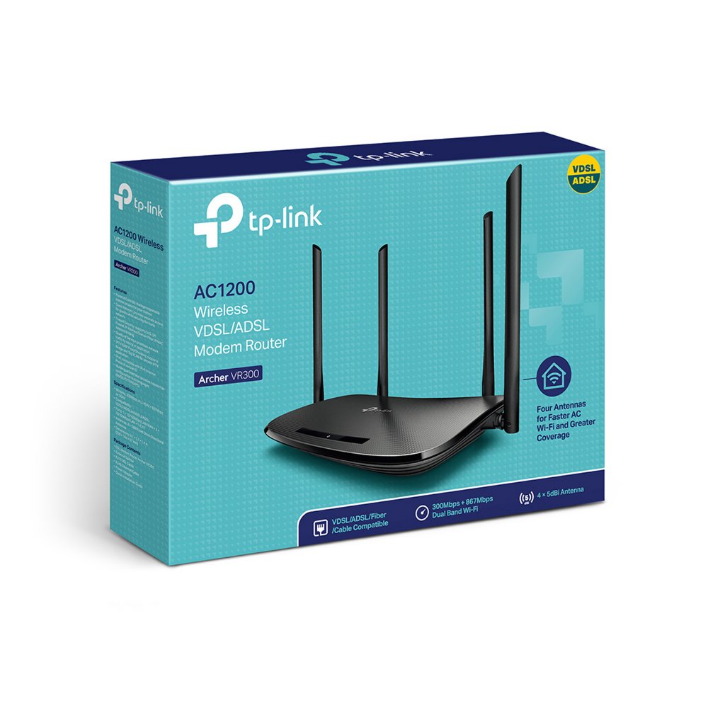TP-Link Archer VR300 AC1200 | Wifi 5 Router | Ethernet Dual-band (2.4 GHz / 5 GHz) | 867Mbit/s - Matmuis - Matmuis