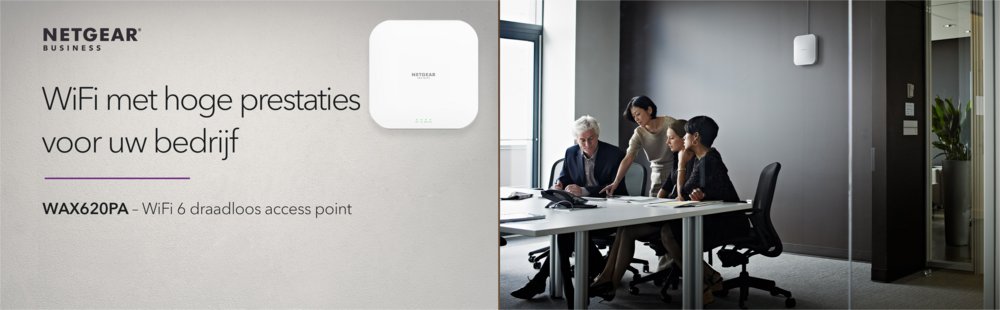 Netgear Insight WAX210 | WiFi 6 Access Point (AX1800) | 1800 Mbit/s | PoE (802.3at) | Inclusief Montagebeugel - Matmuis