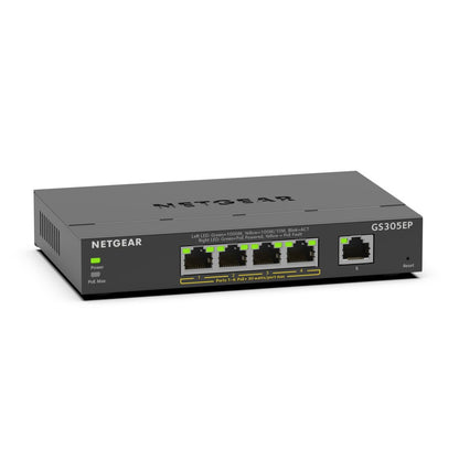 Netgear GS305EP | Managed L2 Switch | 5 Poorten | Gigabit Ethernet (10/100/1000 Mbps) | PoE - Matmuis