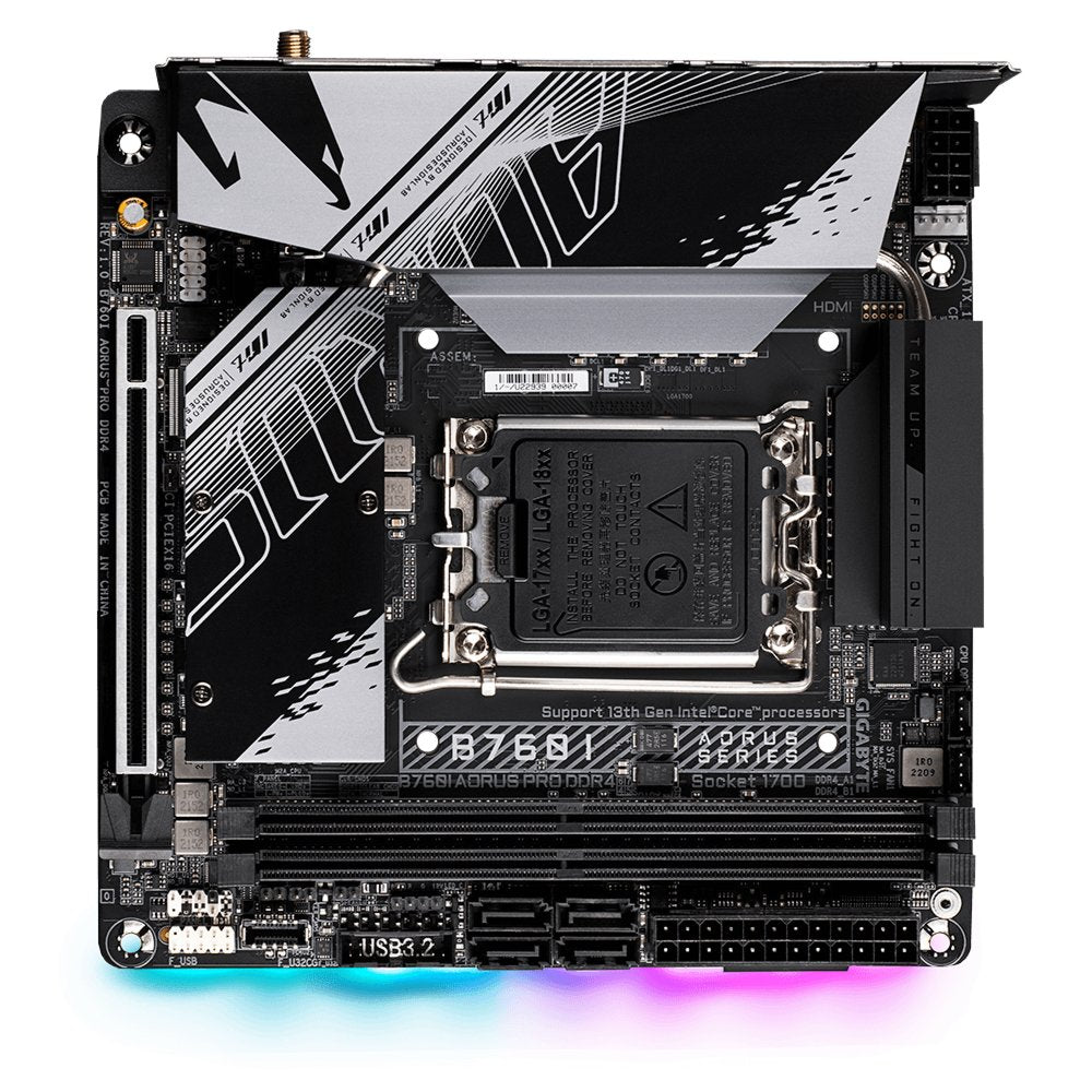 Gigabyte B760I AORUS PRO DDR4 | Socket LGA 1700 | Intel B760 | 4xDDR4 | Mini-ITX | Moederbord - Matmuis - Matmuis