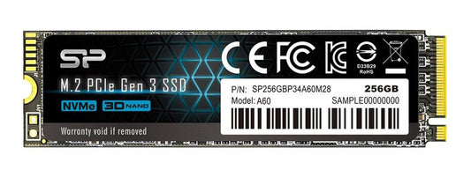 Silicon Power A60 | 256GB NVMe SSD | M.2 Gen3 | 2.200 MB/s Lezen | 1.600 MB/s Schrijven - Matmuis