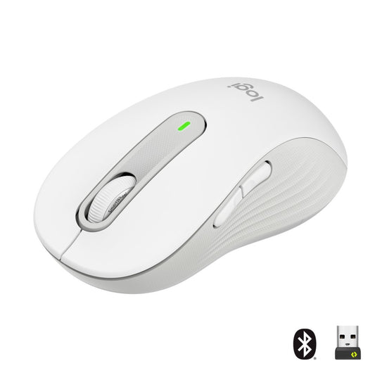Logitech Signature M650 | Draadloze Muis | Rechtshandig | RF + Bluetooth | 2000 DPI | Wit - Matmuis - Matmuis