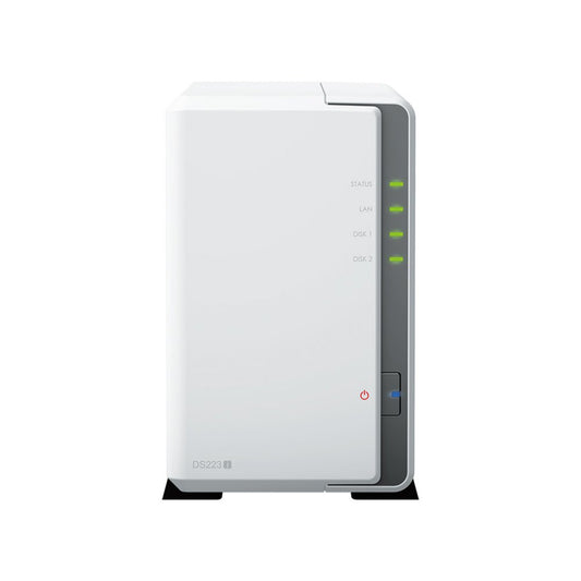 Synology DiskStation DS223j NAS | 2 Drive Bays | 1x Gigabit Ethernet | Wit