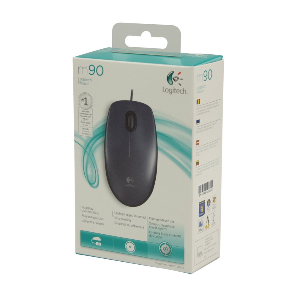 Logitech M90 | Bedrade Muis | Links- en Rechtshandig | USB-A | Zwart - Matmuis - Matmuis