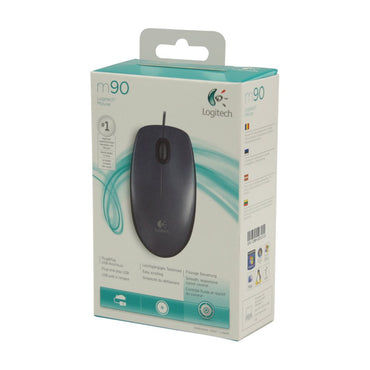 Logitech M90 | Bedrade Muis | Links- en Rechtshandig | USB-A | Zwart - Matmuis - Matmuis