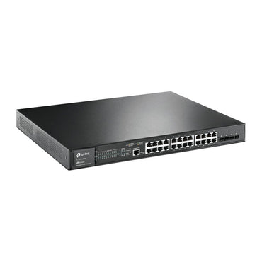 TP-Link TL-SG3428MP | JetStream Managed L2+ Switch | 28 Poorten | Gigabit Ethernet (10/100/1000 Mbps) | 24x PoE+ (384W) | 4x SFP | Omada SDN | Zwart - Matmuis
