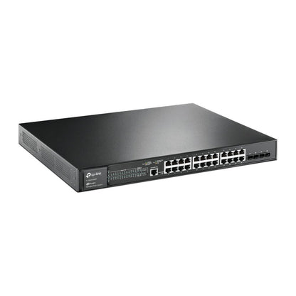 TP-Link TL-SG3428MP | JetStream Managed L2+ Switch | 28 Poorten | Gigabit Ethernet (10/100/1000 Mbps) | 24x PoE+ (384W) | 4x SFP | Omada SDN | Zwart - Matmuis