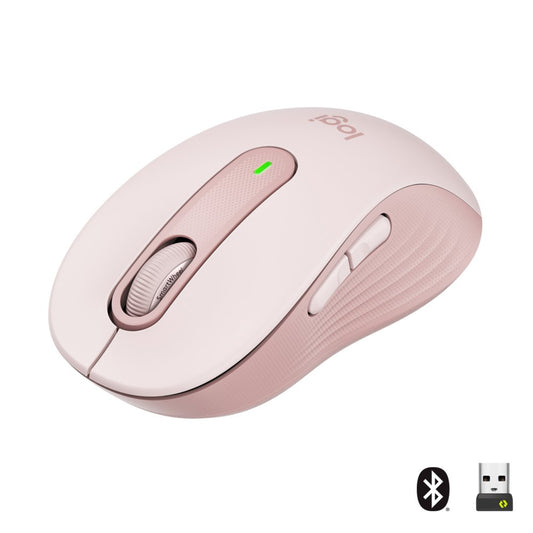 Logitech Signature M650 | Draadloze Muis | Rechtshandig | RF + Bluetooth | 2000 DPI | Roze - Matmuis - Matmuis