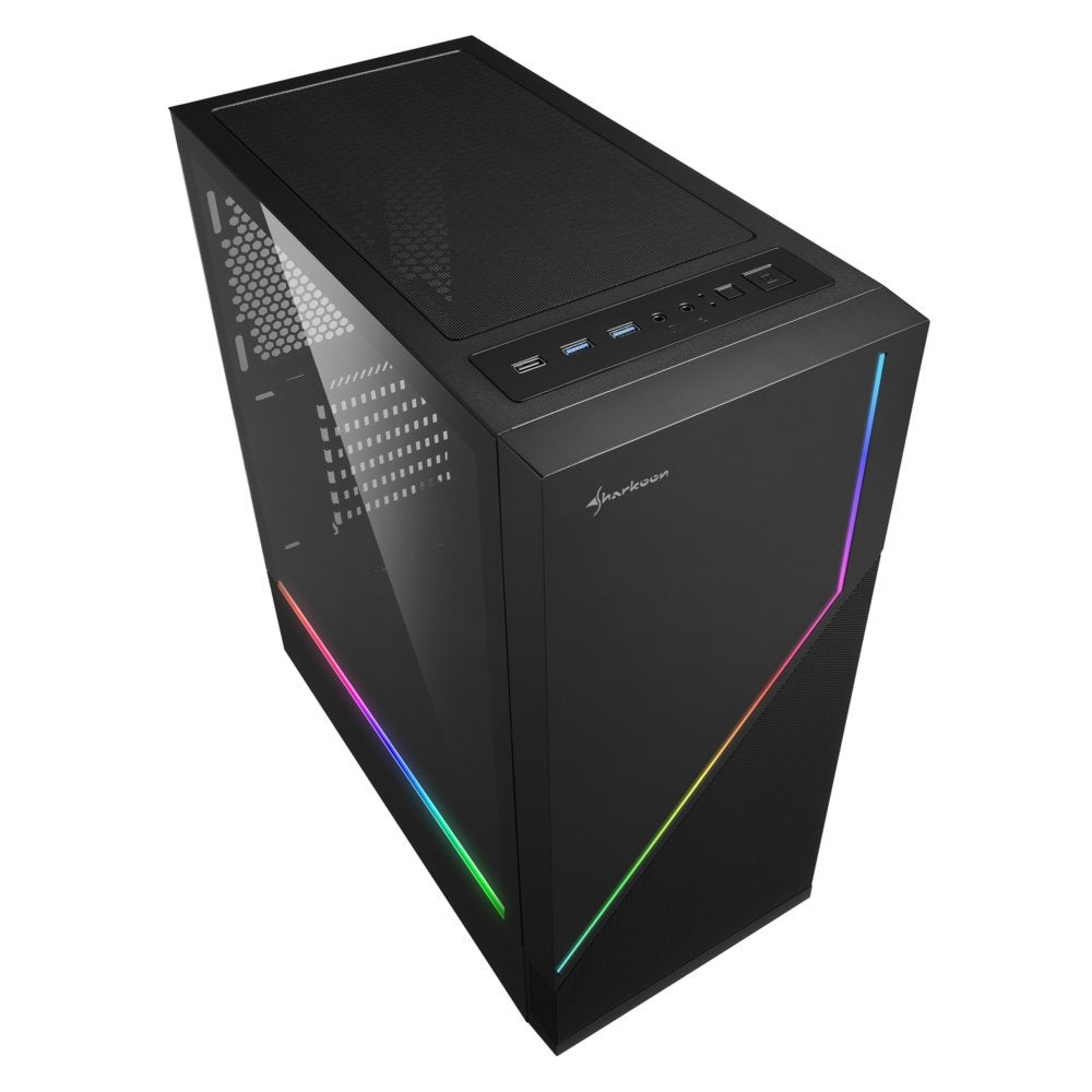 Sharkoon RGB Flow | Midi Tower Case | Zwart - Matmuis