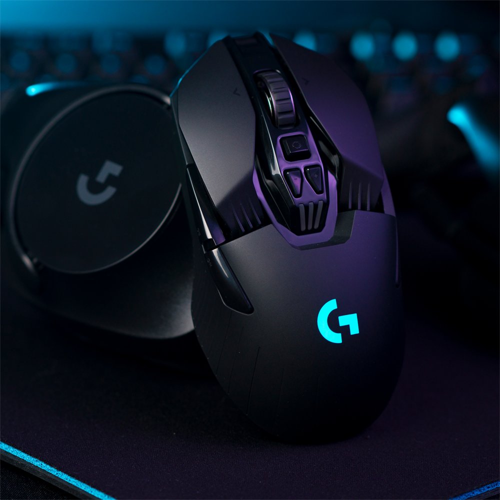 Logitech G903 Lightspeed | Ambidextrous Draadloze Gaming Muis | RF-Draadloos + USB-A | 25.600 DPI | Zwart - Matmuis - Matmuis