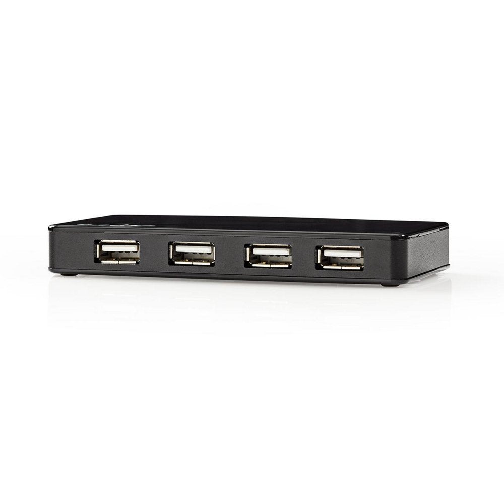 Nedis UHUBU2730BK | Interface Hub USB 2.0 | 7 poorten | Inclusief Adapter | Zwart - Matmuis
