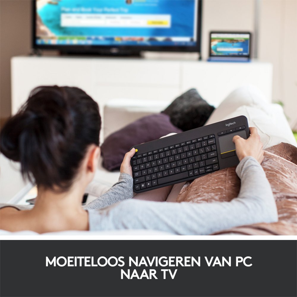 Logitech K400 | Draadloos Toetsenbord met Touchpad | QWERTY - Matmuis - Matmuis