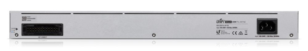 Ubiquiti UniFi USW-Pro-48-PoE Gen2 | Managed L2/L3 Switch | 48 Poorten | Gigabit Ethernet (10/100/1000 Mbps) | PoE++ | 1U Rackmount | Zilver - Matmuis