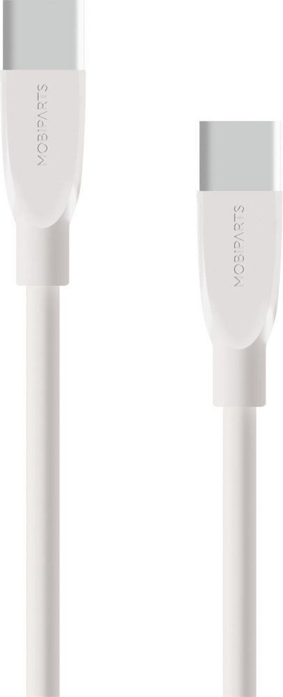 Mobiparts | USB-C naar USB-C Kabel | 2A | 1m | Wit (Bulk) - Matmuis - Matmuis