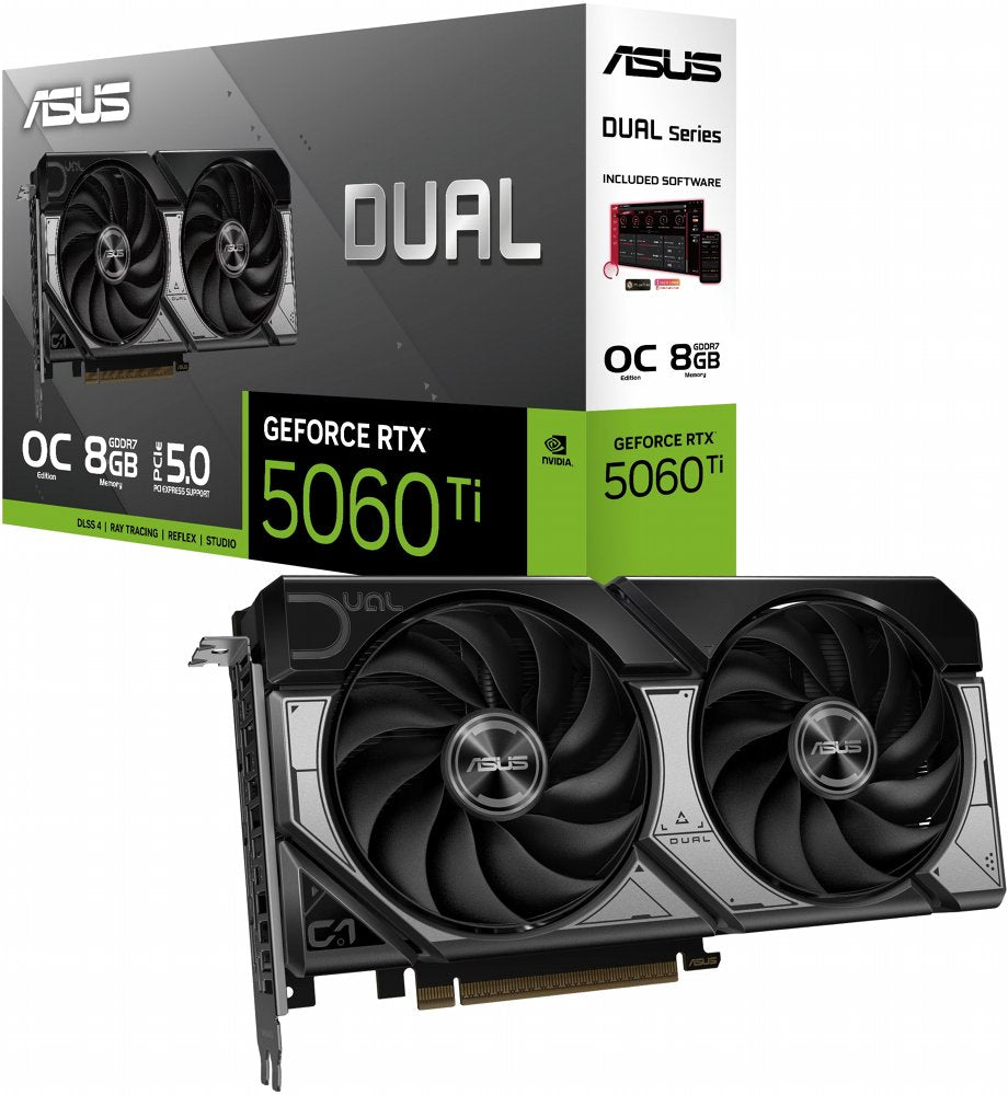ASUS Dual GeForce RTX 5060 Ti | 8GB GDDR7 | DLSS 4 | Videokaart | Nvidia GPU - Matmuis - Matmuis