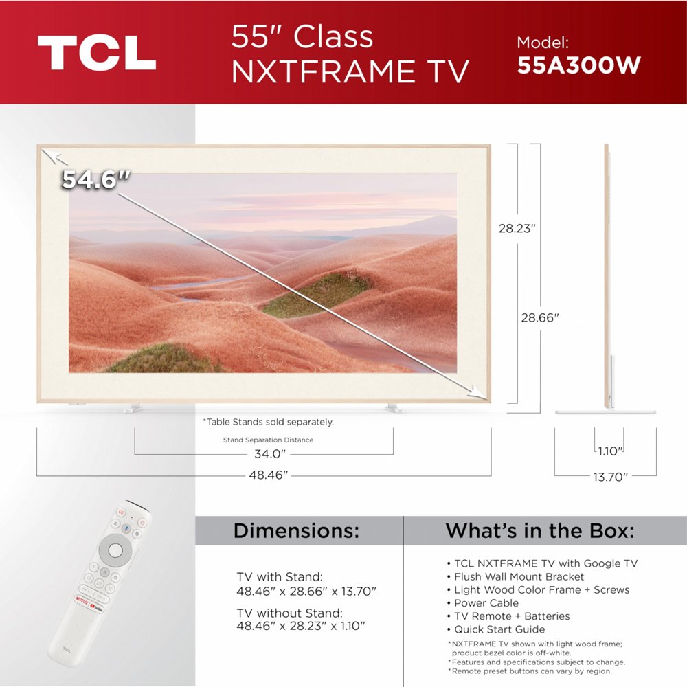 TCL NXTFRAME 55A300W | 55