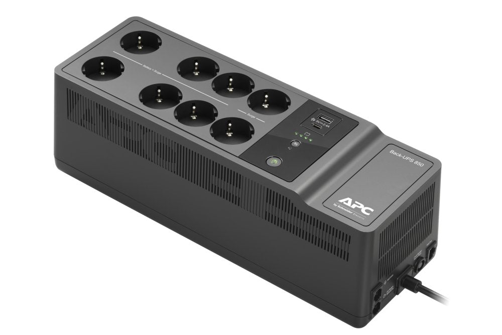 APC Back-UPS BE850G2-GR | 850 VA | 8 Schuko Stopcontacten (6 op Accu) | USB Type-A & C | AVR Spanningstabilisatie | Bescherming tegen Stroomstoringen - Matmuis