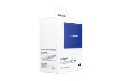 Samsung T7 | Externe SSD | 1TB | USB 3.2 Gen2 | 1.050MB/s Lezen | 1.000MB/s Schrijven | Blauw - Matmuis - Matmuis