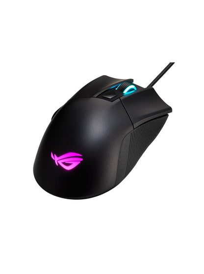 ASUS ROG Gladius II Core | Bedrade Gaming Muis | Rechtshandig | USB-A | 6200 DPI | Zwart - Matmuis - Matmuis