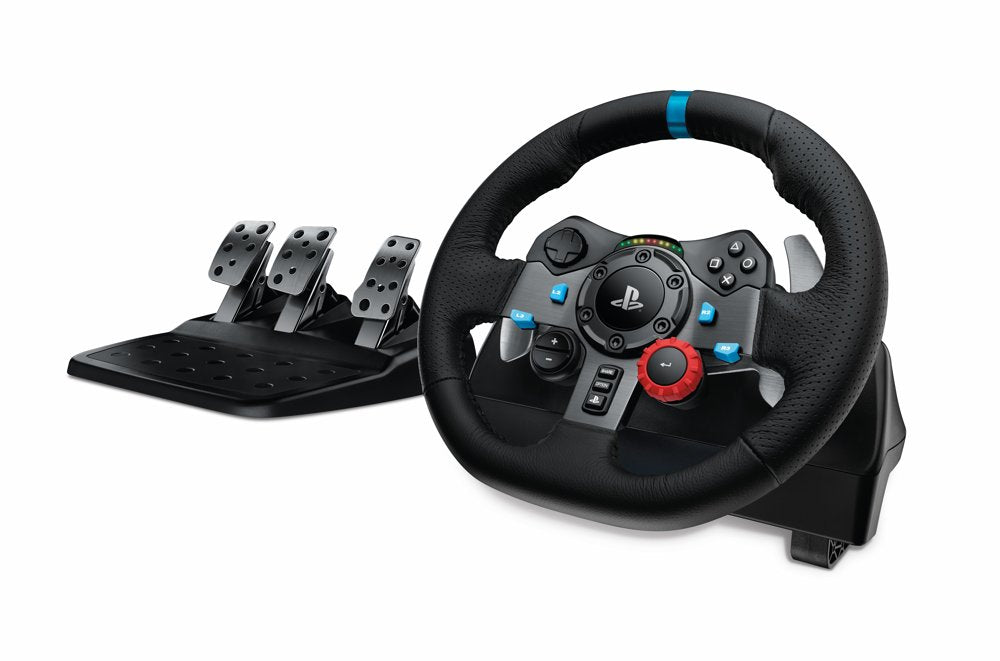 Logitech G29 Driving Force Stuurwiel + Pedalen | Force Feedback | 900° Rotatie | USB 2.0 | Compatibel met PC, PS3, PS4, PS5 - Matmuis - Matmuis