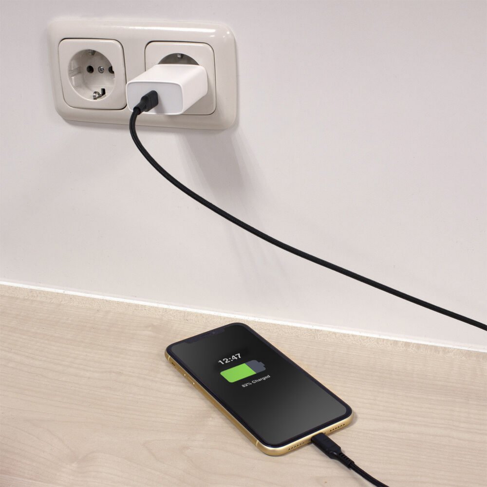 ACT kabel | USB-C naar Lightning | 1 m | Zwart | AC3095 - Matmuis - Matmuis